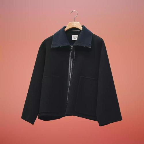  HERMES愛馬仕 22年秋冬 女士 大衣 Paletot detail cuir H2H0120DB0238