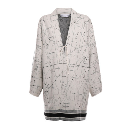 DIOR/迪奧  女裝 女士灰色時(shí)尚百搭秋冬針織衫/毛衣 114G23AM1060872 LXB012AB