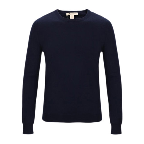 BURBERRY/博柏利男裝 服裝 海軍藍(lán)色羊毛圓領(lǐng)針織衫長袖 男士針織衫毛衣 3915900