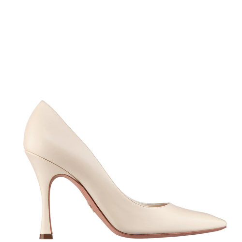 DIOR/迪奧 22年早春新款 ATTRACT系列 女士白色小牛皮鉆石形尖頭高跟鞋KCP932VSO_S03W