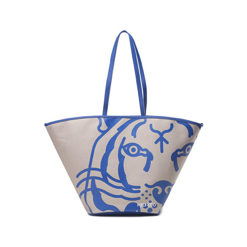 KENZO/高田賢三 【22春夏新款】 女士織物/聚氨酯K-Tiger手提單肩包托特包大號(hào) FC5 2SA550 F02