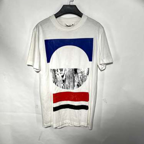 Alexander McQueen/亞歷山大麥昆 白色男士短袖T恤（瑕疵折扣）