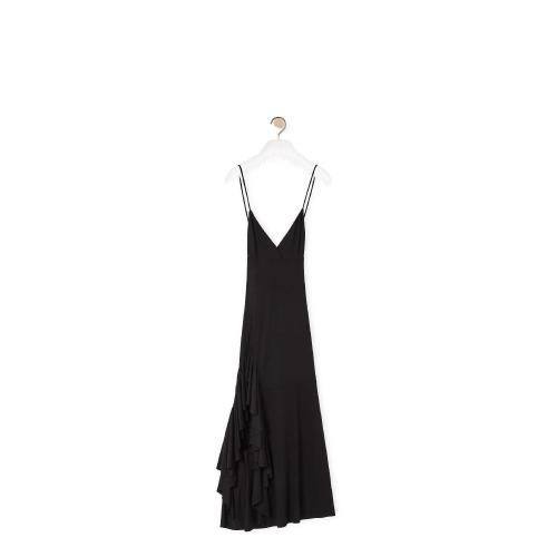  LOEWE羅意威 22年秋冬 女士 連衣裙 Ruffle dress in viscose S540Y09XDQ-1100