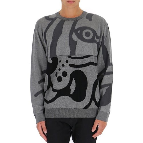  KENZO/高田賢三 男士灰色棉質(zhì)針織衫/毛衣 FB65PU6403TC 93 PLFSX