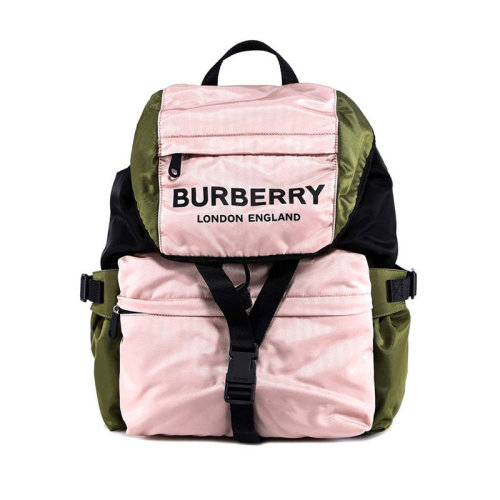 BURBERRY/博柏利 巴寶莉 女士 拼色尼龍品牌LOGO印花雙肩包背包 80105021 HJH0015X