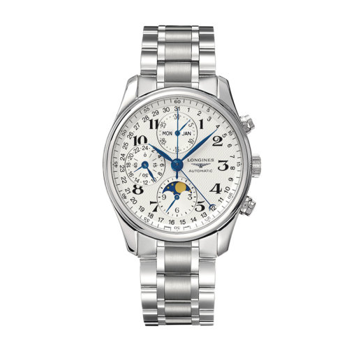 LONGINES/浪琴 名匠系列 自動機(jī)械月相鋼鏈男表40毫米L2.673.4.78.6