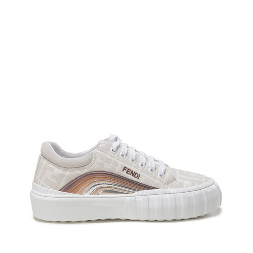 FENDI/芬迪 女士織物系帶休閑運(yùn)動(dòng)鞋F(xiàn)F圖案 8E8296 AI1U