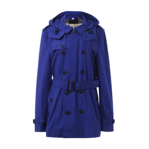 BURBERRY/博柏利 純棉藍(lán)色連帽男士風(fēng)衣（附腰帶）男士外套 大衣 夾克 39651661