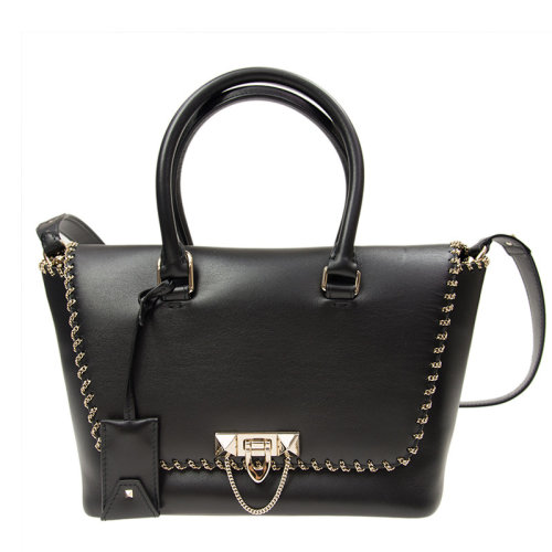 Valentino/華倫天奴 女士 黑色牛皮單肩包斜挎包手提包 NW0B0A47MRU ON0 HJH0015X