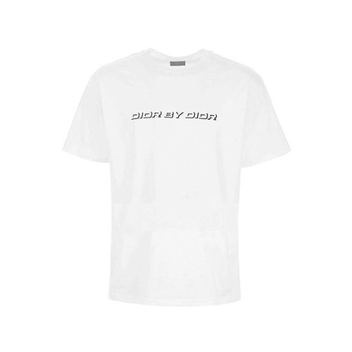 DIOR/迪奧 經(jīng)典字母logo裝飾 男士白色棉質(zhì)圓領(lǐng)短袖T恤 863J611K0910