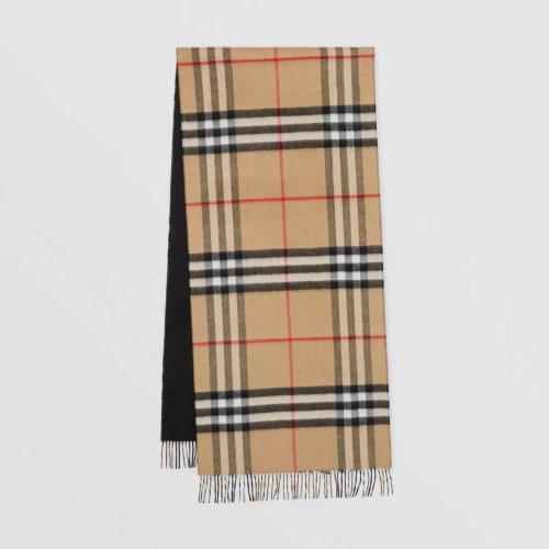  BURBERRY 22年秋冬 男士 雙面兩用格紋羊絨圍巾 80359101 預(yù)定商品1-3周發(fā)貨