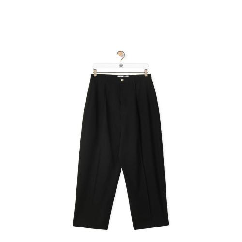  LOEWE羅意威 22年秋冬 男士 休閑褲 Single pleat trousers in wool H526Y04WAM-1100