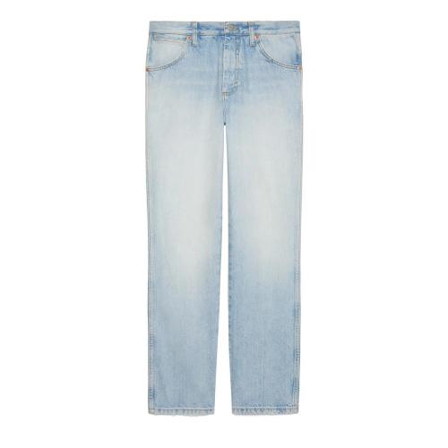  GUCCI古馳 22年秋冬 男士 常規(guī)版型漂白水洗牛仔褲 599944 XDB0L 4452