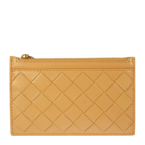 BottegaVeneta/葆蝶家BV女士編織羊皮拉鏈零錢鑰匙包608784-VCPP3-2700