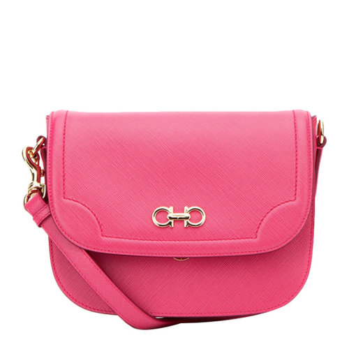 Salvatore Ferragamo/菲拉格慕 女士粉紅色牛皮單肩斜挎包