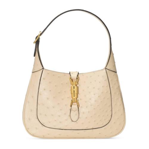  GUCCI古馳 22年秋冬 女士 Jackie 1961系列鴕鳥(niǎo)皮小號(hào)手袋 636709 EY00G 9522