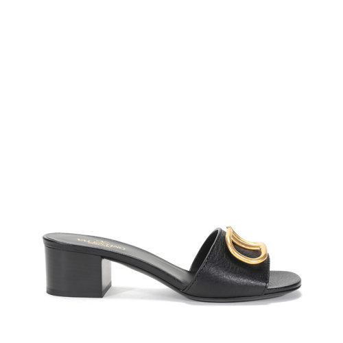 Valentino/華倫天奴 2021款 女士皮革中跟涼鞋拖鞋 VW2S0M60 HWS