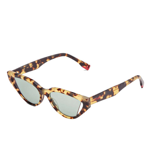 FENDI/芬迪 女士綠色鏡片和黃色醋酸纖維鏡架太陽鏡FOL002V1PF1FV4