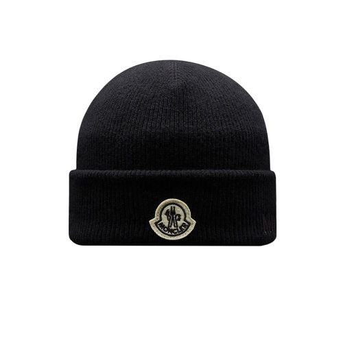 Moncler/蒙克萊 22年秋冬新款 Maya 70系列FRGMT藤原浩特別款 男女同款星鉆黑色純羊毛便帽毛線帽H209U3B00002M1115999