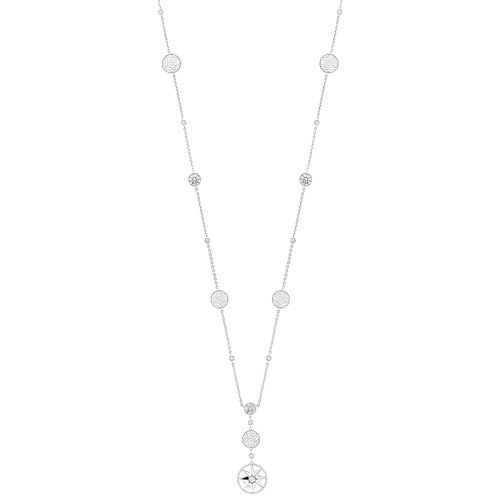 DIOR/迪奧  ROSE DES VENTS系列 白金八角星羅盤鉆石珍珠母貝長項鏈JRDV94027_0000