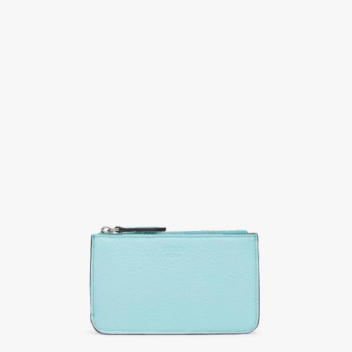  FENDI芬迪 22年秋冬 女士 手拿包 綠松石色皮革零錢(qián)包 8AP161A91BF1JN3