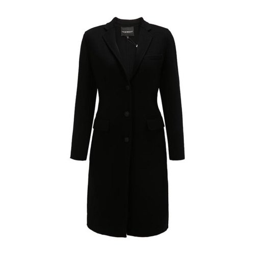  Emporio Armani/安普里奧阿瑪尼 女士黑色羊絨大衣 8N2L43 2NXRZ 0999 PLFSX