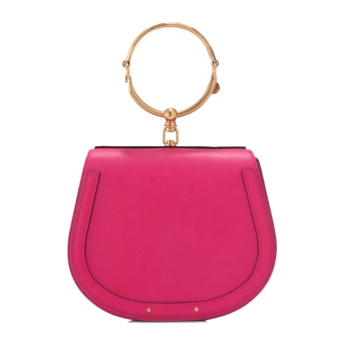 CHLOE/克洛伊 女士純色皮革金屬圓環(huán)裝飾尼羅爾單肩包斜挎包手提包女包 C17US300-HEU 多色可選