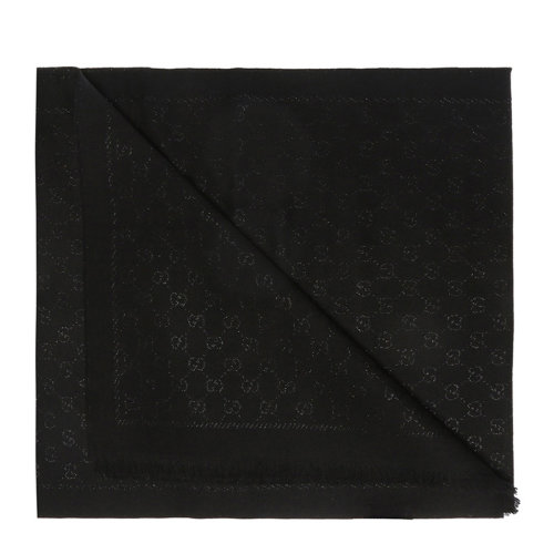 GUCCI/古馳 男女同款中性金屬色羊毛經(jīng)典雙G徽標提花末端流蘇披肩圍巾圍脖 479763-3G187-1060