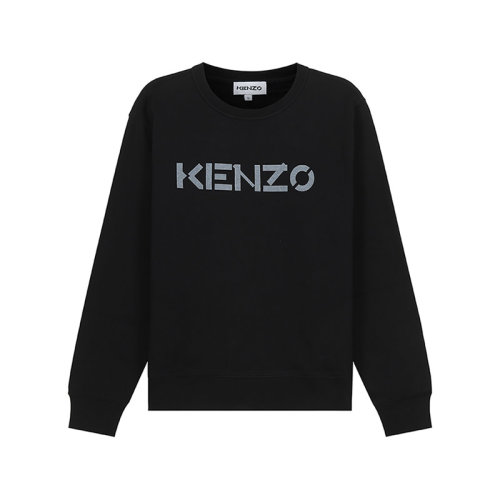 KENZO/高田賢三 女士棉質圓領長袖衛(wèi)衣運動衫LOGO印花圖案 2SW821 4ML