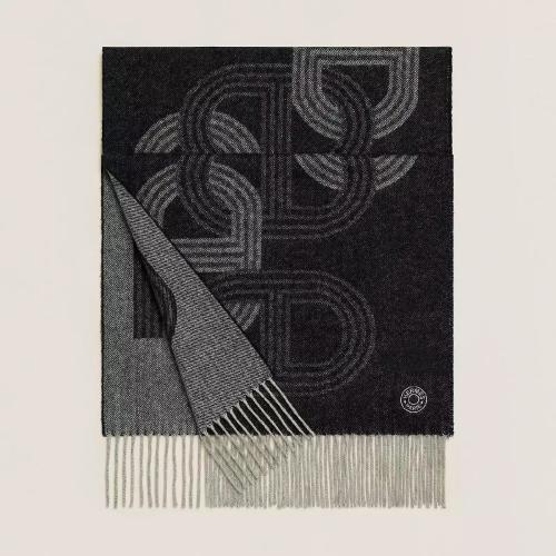  HERMES愛馬仕 22年秋冬 男士 圍巾 Echarpe Circuit 24 Faubourg H392684T 02