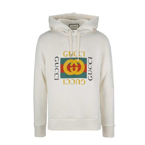 GUCCI/古馳 21年春夏 飾Gucci標識超大造型衛(wèi)衣 男性 白色 男衛(wèi)衣 454585 X5J57_9541