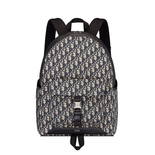 DIOR/迪奧 22新款EXPLORER系列 男士經(jīng)典米色黑色老花提花面料雙肩背包1ESBA012YKY_H27E