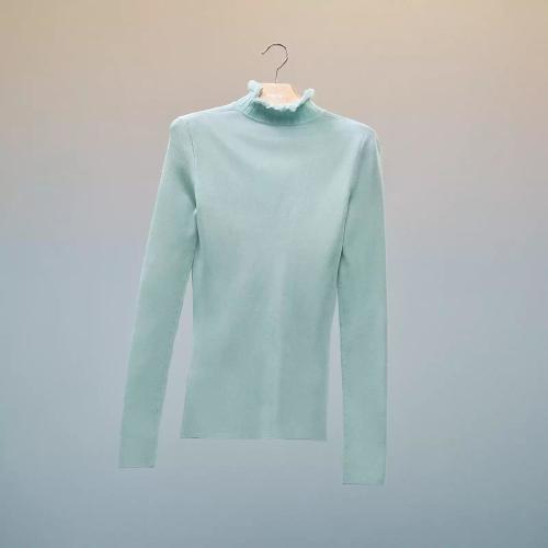  HERMES愛馬仕 22年秋冬 女士 長袖襯衫 Pull manches longues col a volant H2H2653DM0Z34