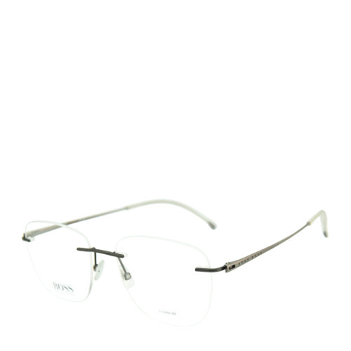 HUGO BOSS/雨果博斯 商務(wù) 方圓形 鈦材 打孔 超輕 全框 男女款  近視 眼鏡框 眼鏡架 BOSS 1266 57mm