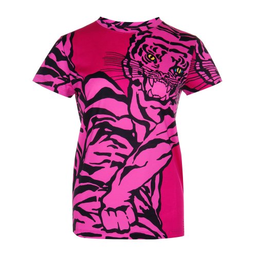 Valentino/華倫天奴 秋冬 女性 時(shí)尚 玫紅色 女士短袖T恤 QB3MG09A48QAM8