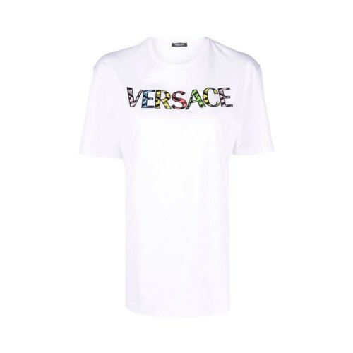  VERSACE/范思哲 女士印花棉質(zhì)短袖T恤 1004160 1A02992 2W070 PLFSX