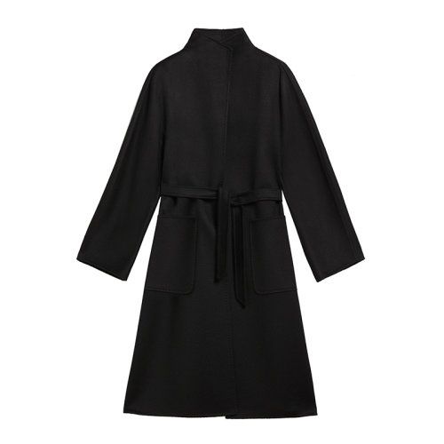 MaxMara/麥絲瑪拉 經(jīng)典款 LILIA系列 女士黑色羊絨大衣1016081906004