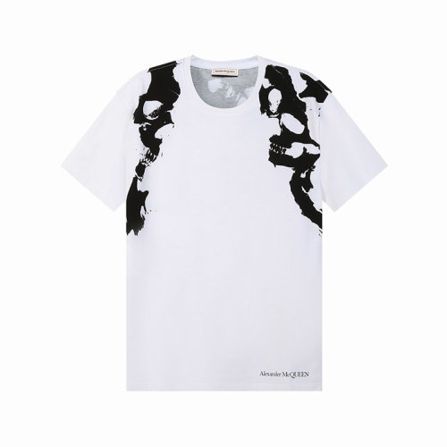 Alexander McQueen/亞歷山大麥昆【22春夏新款】男士棉質(zhì)圓領(lǐng)短袖T恤 682533 QSZ65