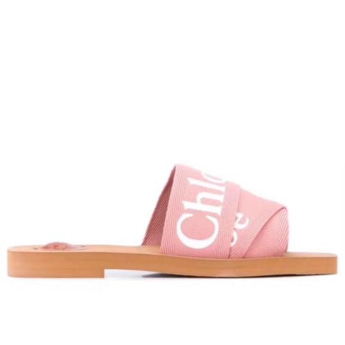 CHLOE/克洛伊 粉色帆布女士涼拖 C19U18808 6H6 女鞋