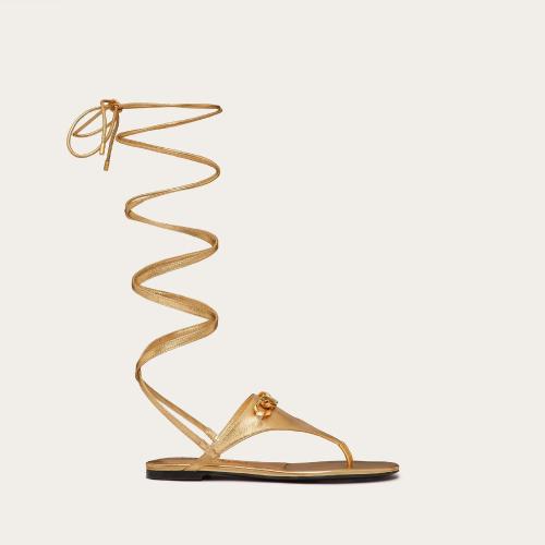  VALENTINO華倫天奴 22年秋冬 女士 平底涼鞋 SANDALES PLATES a ENTRE-DOIGTS VLOGO CHAIN EN