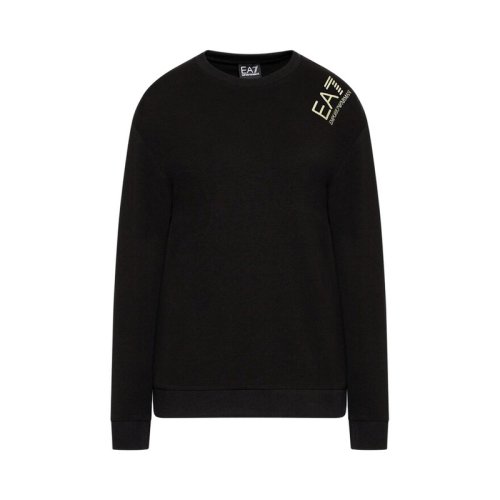  Emporio Armani/安普里奧阿瑪尼 女士黑色棉質(zhì)衛(wèi)衣 6KTM05 TJCQZ 1200 PLFSX