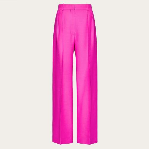  VALENTINO華倫天奴 22年秋冬 女士 休閑褲 PANTALON EN CREPE COUTURE 1B0RB3Z51CFUWT