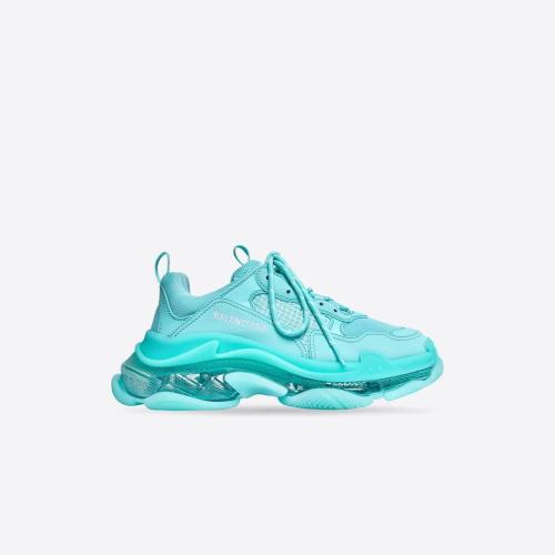  BALENCIAGA巴黎世家 22年春夏 女士 休閑運(yùn)動鞋 Womens Triple S Clear Sole Trainers  in Tur
