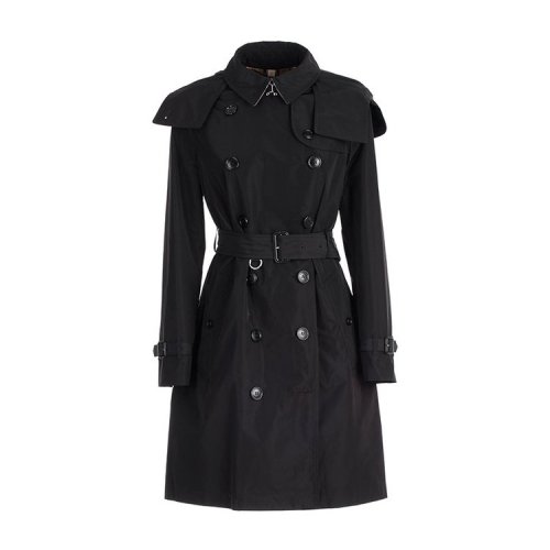 BURBERRY/博柏利  巴寶莉女裝 Trench系列 女士時(shí)尚雙排扣束腰連帽秋冬風(fēng)衣 80061111