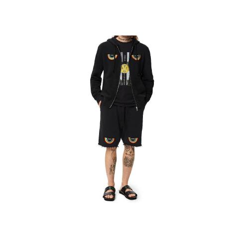  LOEWE羅意威 22年秋冬 男士 衛(wèi)衣 Rainbow patch zip-up hoodie in cotton H616Y25X08-8946