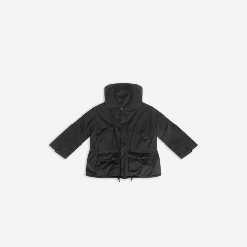  BALENCIAGA巴黎世家 22年秋冬 男士 大衣 Mens Travel Parka in Black 704500TLP031000