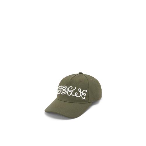  LOEWE羅意威 22年秋冬 男士 帽子 Logo cap in canvas K664P99X07-4160