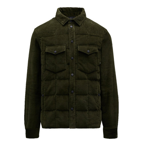 Moncler/蒙克萊 21年秋冬新款 GELT系列 男士軍綠色彈力棉絲絨夾克H20971G0000154AL0865