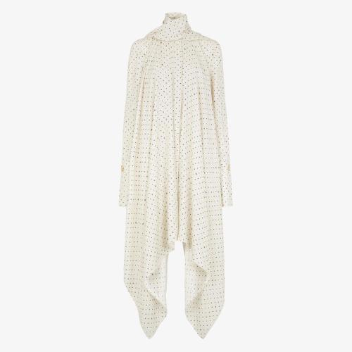  FENDI芬迪 22年春夏 女士 連衣裙 白色緞面連衣裙 FDB658AGU1F1ENO