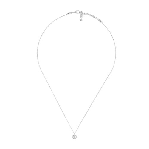 GUCCI/古馳  GG Running系列 18k金白金雙G鑲嵌鉆石項(xiàng)鏈481638J85409066